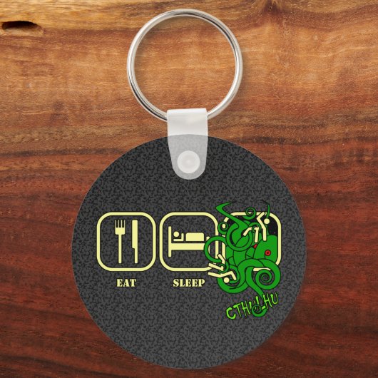 Essen - Schlafen - Cthulhu Keyring Schlüsselanhänger (Vorderseite)