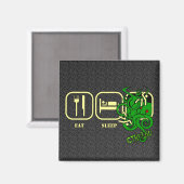 Essen - Schlafen - Cthulhu Magnet (Vorderseite/Rückseite)