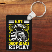Essen, Schlafen, Drop Loads LKW Fahrer Funny Zitat Schlüsselanhänger (Rückseite)