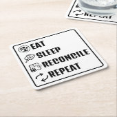 Essen schlafen Einklang Rechnungslegung angesehen Rechteckiger Pappuntersetzer (angewinkelt)