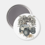 Essen, schlafen, fahren 4x4 magnet (Vorderseite/Rückseite)