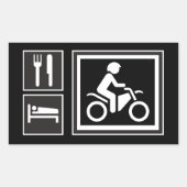 Essen. Schlafen. FAHREN! Rechteckiger Aufkleber (Vorderseite)
