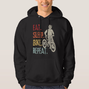Essen Schlafen Fahrrad Wiederholen Retro-Fahrrad M Hoodie