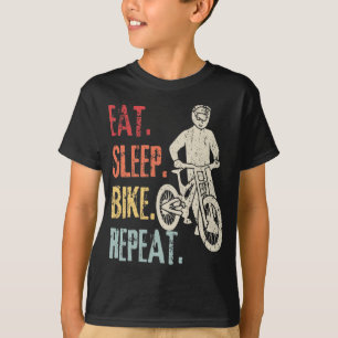 Essen Schlafen Fahrrad Wiederholen Retro-Fahrrad M T-Shirt