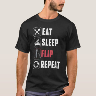 Essen Schlafen Flippen Wiederholen Balisong Butter T-Shirt