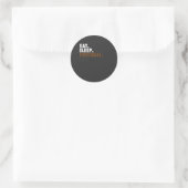 Essen. Schlafen. Football. Runder Aufkleber (Tasche)