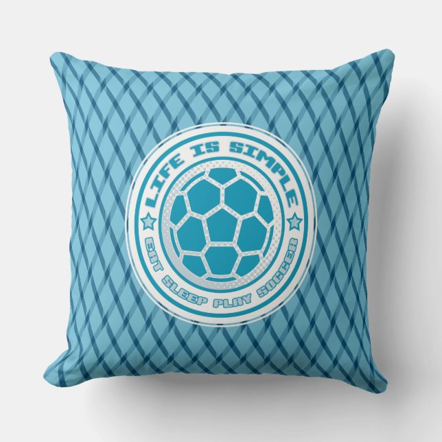 Essen, schlafen, Fußball spielen Kissen (Vorderseite)