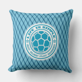 Essen, schlafen, Fußball spielen Kissen