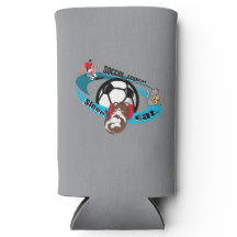 Essen, schlafen, Fußball, wiederholen. Cartoon Fuß