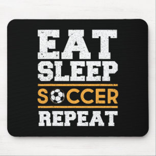 Essen Schlafen Fußball Wiederholen - Cooles Fußbal Mousepad