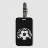 essen schlafen Fußball wiederholen  Gepäckanhänger (Vorderseite Vertikal)