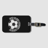 essen schlafen Fußball wiederholen  Gepäckanhänger (Vorderseite (Horizontal))