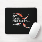Essen Schlafen Füttert Den Fisch Lustiger Koi Lieb Mousepad (Mit Mouse)