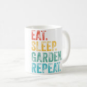 Essen Schlafen Garten Wiederholen Gärtnern Gärtner Kaffeetasse (VorderseiteRechts)