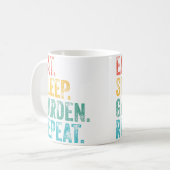 Essen Schlafen Garten Wiederholen Gärtnern Gärtner Kaffeetasse (Vorderseite Links)