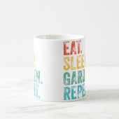 Essen Schlafen Garten Wiederholen Gärtnern Gärtner Kaffeetasse (Mittel)