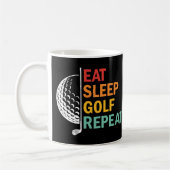 Essen Schlafen Golf Wiederholen Kaffeetasse (Links)