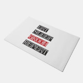 Essen schlafen Groom Wiederholung Fußmatte (Schrägansicht)