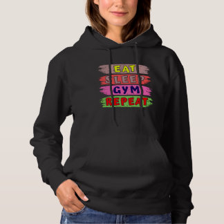 essen schlafen gym wiederholen hoodie