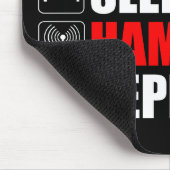 Essen. Schlafen. Ham Radio. Wieder von vorne Mousepad (Ecke)