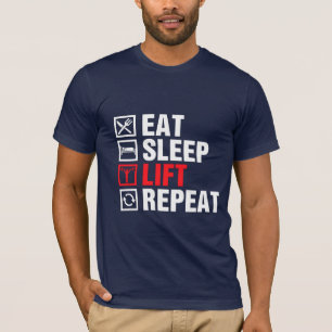 Essen Schlafen Heben Wiederholen T-Shirt