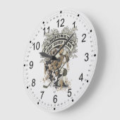 Essen, schlafen, Hockey spielen Große Wanduhr (Winkel)