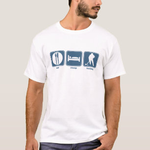essen, schlafen, hockey T-Shirt