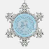 Essen, schlafen, Hockey Tree Snowflake Ornament sp (Vorderseite)