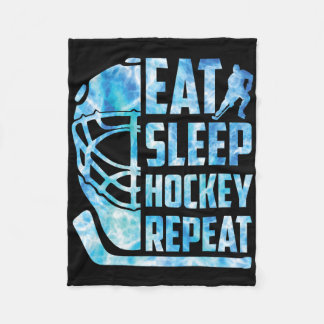 Essen Schlafen Hockey Wiederholen Lustig Erwachsen Fleecedecke