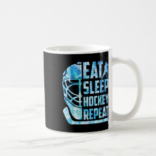 Essen Schlafen Hockey Wiederholen Lustig Erwachsen Kaffeetasse