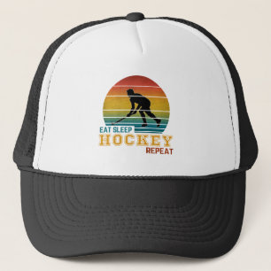 Essen Schlafen Hockey Wiederholen Truckerkappe