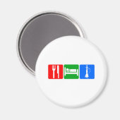 Essen, schlafen, Hookah. Magnet (Vorderseite/Rückseite)