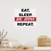 Essen. Schlafen. Jiu Jitsu. Wieder von vorne. Post Poster (Küche)
