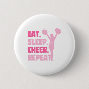 Essen Schlafen Jubeln Wiederholen Cheerleader Lust Button