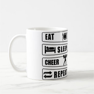 Essen Schlafen Jubeln Wiederholen Cheerleading Che Kaffeetasse