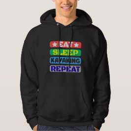 essen schlafen Kajaking wiederholen Hoodie