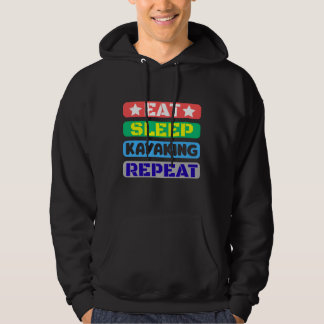 essen schlafen Kajaking wiederholen Hoodie