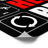 Essen. Schlafen. Katzen. Wieder von vorne Poster (Ecke)