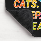 Essen, schlafen, Katzen, wiederholen Zwischenablag Mousepad (Ecke)