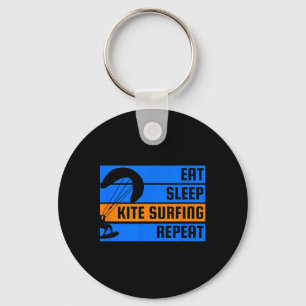 Essen Schlafen Kitesurfen Wiederholen Kitesurfer Schlüsselanhänger