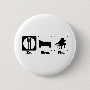 essen schlafen Klavier spielen Button