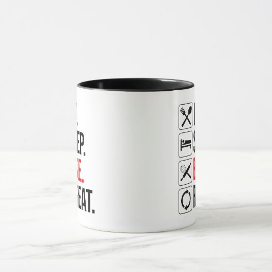 Essen. Schlafen. Kuchen. Wieder von vorne Tasse (Zentrum)