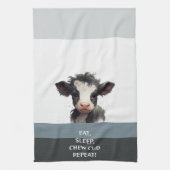 ESSEN, SCHLAFEN, KUCHEN, WIEDERHOLEN! GESCHIRRTUCH (Vertikal)