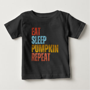 ESSEN SCHLAFEN KÜRBIS WIEDERHOLEN BABY T-SHIRT