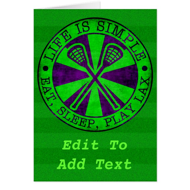 Essen, schlafen, Lacrosse spielen (Vorne)