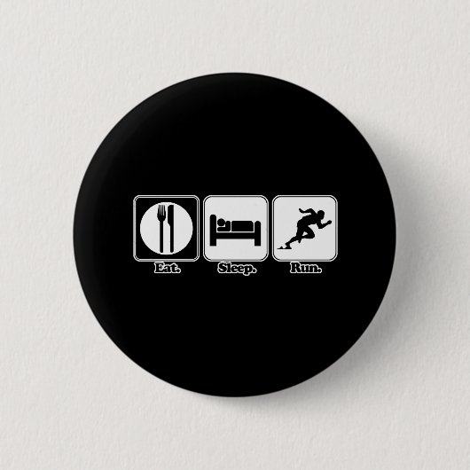 essen schlafen laufen button (Vorderseite)