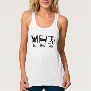 Essen Schlafen Laufen Motivationsläufer Tank Top
