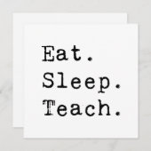 Essen. Schlafen. Lehre! Einladung (Vorne/Hinten)