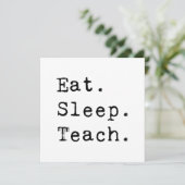 Essen. Schlafen. Lehre! Einladung (Stehend Vorderseite)