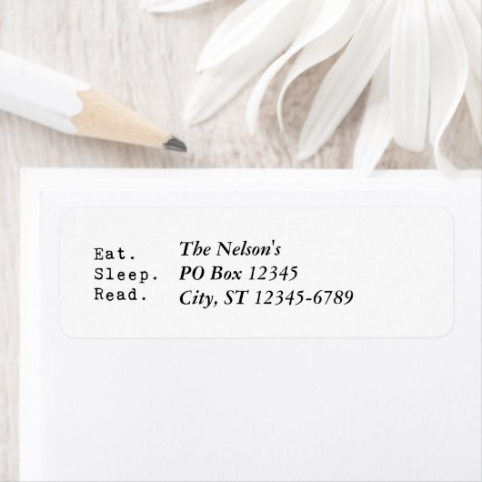 Essen. Schlafen. Lesen. (Insitu)